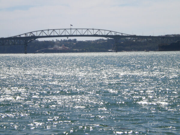  Auckland Bridge at sunset, NZ