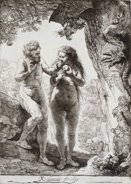 אדם וחוה, תחריט, רמברנט 1638