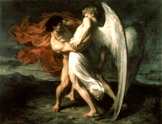 יעקב נאבק במלאך - אלכסנדר לואיס לואר, Jacob wrestled with the Lewis Loire - 1865