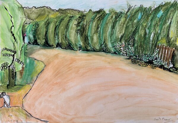A couple on the path to the river Wye, Wales.