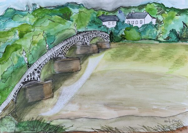 The old bridge on the river Wye, Wales
